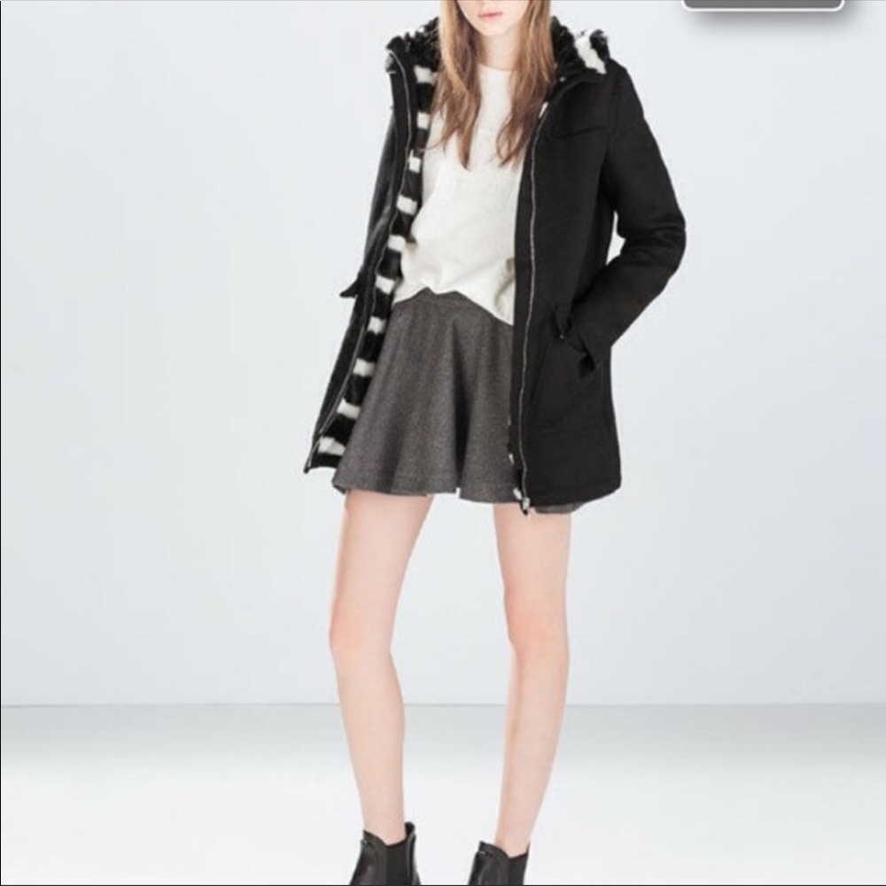 Sale❗️Zara black and white zeebra coat